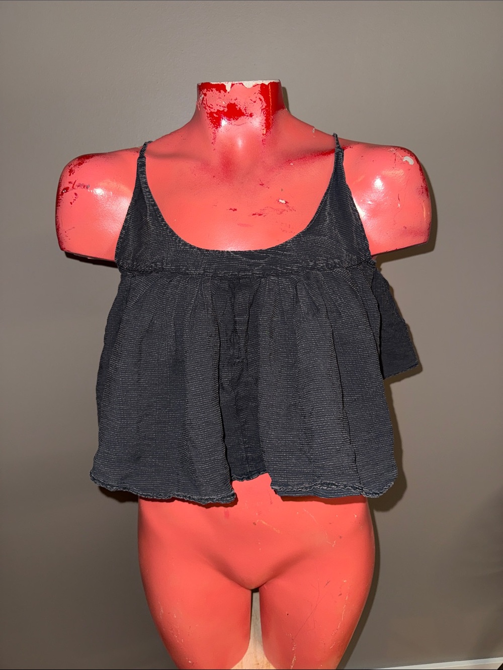 Free People Cropped Tie Back Tank Top shirt blouse
